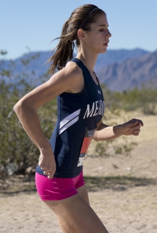 Ellen Hirsberg of The Meadows School competes during the girls Division III Southern cross c ...