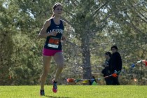 Ellen Hirsberg of The Meadows School finishes first during the girls Division III Southern c ...