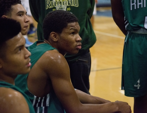 Rancho‘s Lamont Traylor (33) listens to his coach during their game at Foothill High S ...