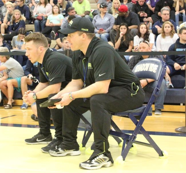 Durango assistant coach Jonny Cronin (left) and first-year head coach Jeff Baumgart look on ...