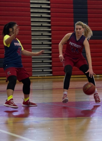 Liberty‘s Gabby Doxtator (24) works the ball in against Danielle Cervas (43) during pr ...