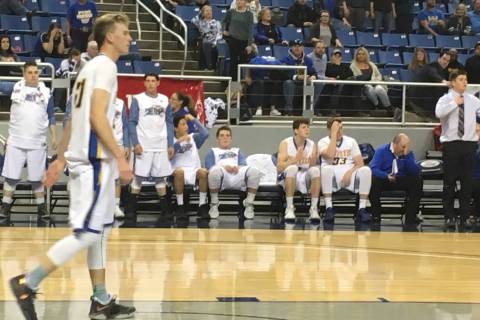 Pahranagat Valley reacts after falling to Mineral County in overtime of the Class 1A state s ...