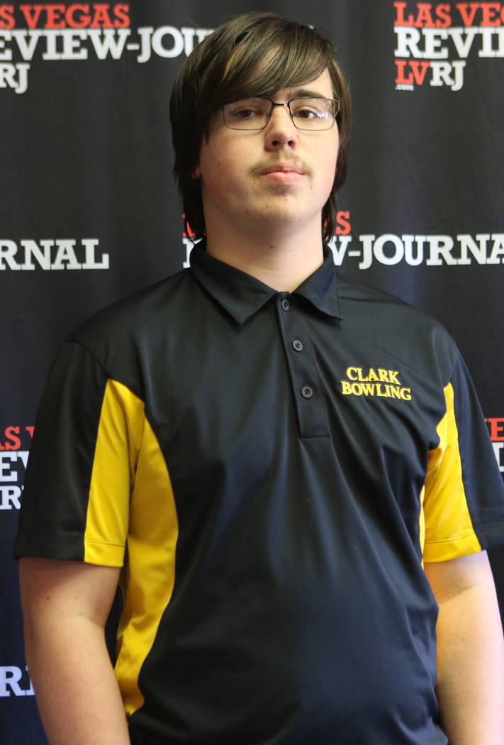 Clark High School bowling team’s Caleb Andrews is photographed at the Review-Journal i ...