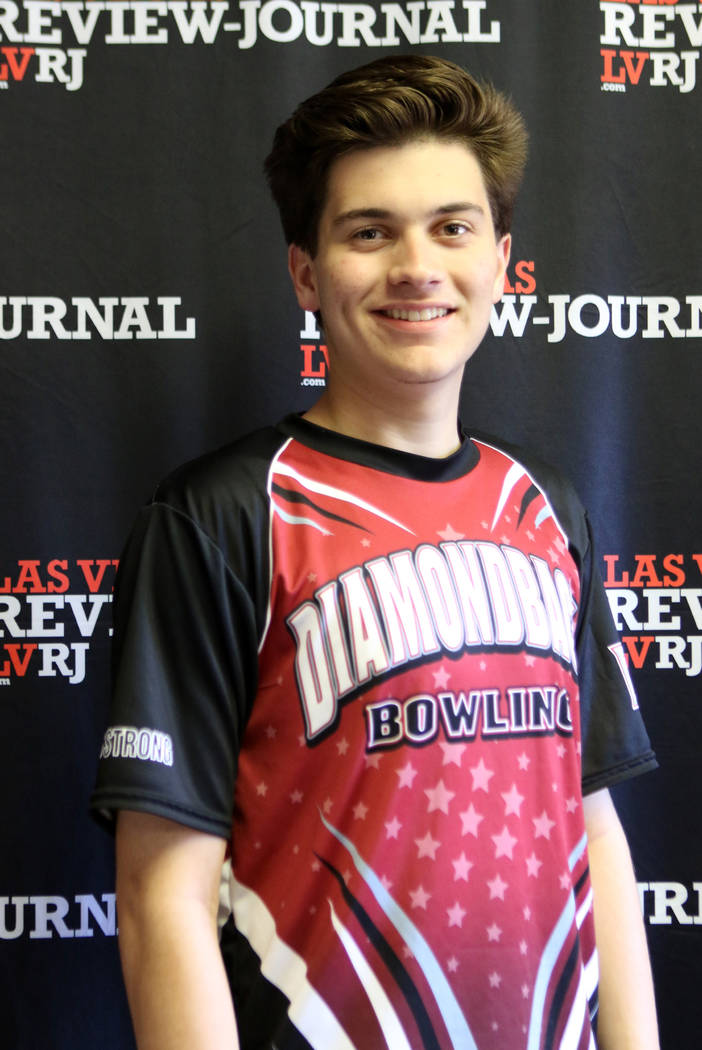 Zach Dobbs from Desert Oasis High School’s bowling team is photographed at the Review- ...