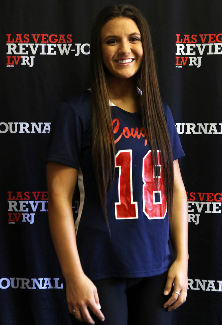 Jensen Boman from Coronado High School’s flag football team is photographed at the Rev ...