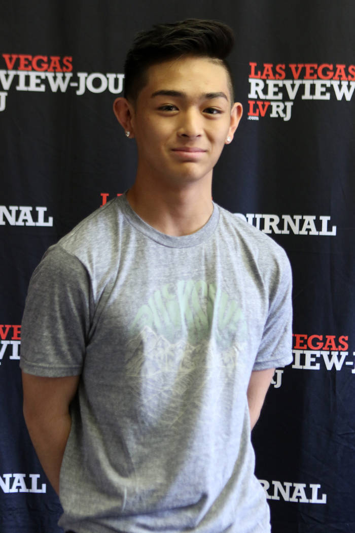 Green Valley High School wrestling team standout Steele Dias is photographed at the Review-J ...