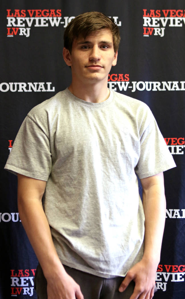Green Valley High School wrestling team standout Justus Scott is photographed at the Review- ...