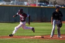 Cimarron-Memorial’s Lasith Narasinghe rounds third base while playing against Palo Ver ...