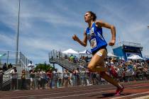 Basic junior Raquel Chavez runs in the 1,600-meter run, finishing first with a time of 5:26. ...