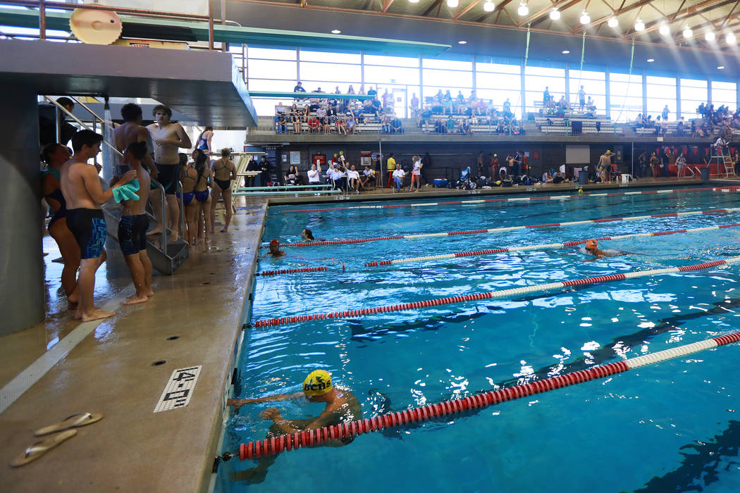 A view of the regional diving competitions at UNLV’s Buchanan Natatorium in Las Vegas ...