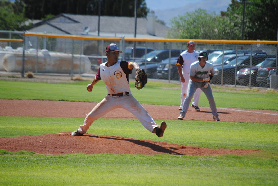 Pahrump Valley pitcher Bradda Costa picked up the win in a 7-6 victory over Virgin Valley on ...
