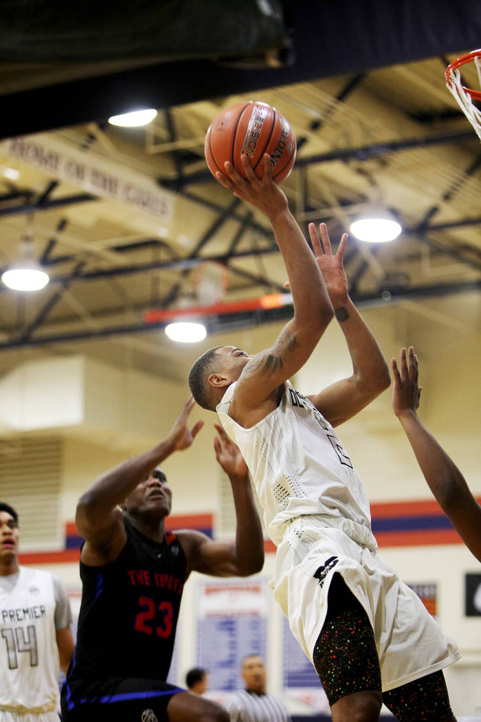 DC Premier’s Ayinde Hikim (2) attempt to shoot against The Truth at the Fab 48 tournam ...