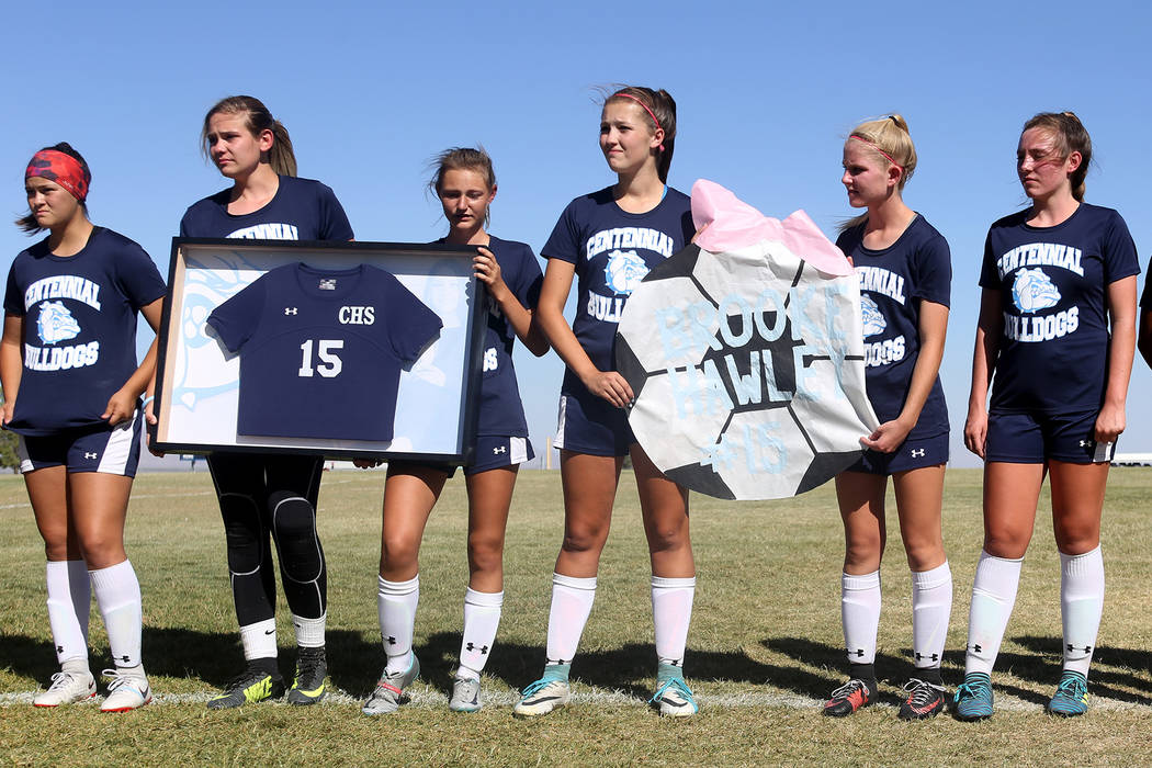 Members Of Centennial High School S Women S Soccer Team Wear Brooke Hawley 17 Las Vegas Review Journal Members Of Centennial High School S Women S Soccer Team Wear Brooke Hawley 17 Las Vegas Review Journal