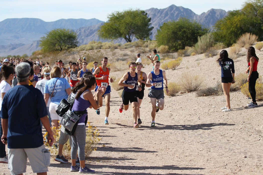 Runners compete in the NIAA 4A Boys Cross Country State Championship at the Veteran’s ...