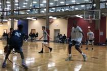 Seventh and eighth grades compete in a 3-on-3 basketball tournament at the Bill and Lillie H ...