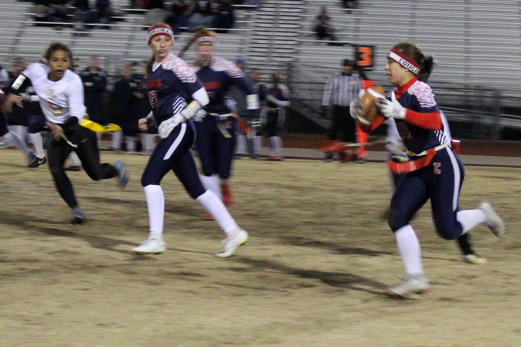 Coronado’s Kaylee Zicha carries the ball on Friday against Sierra Vista. Coronado held ...