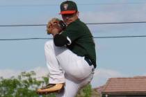 Mojave pitcher Mike Cianci tossed a perfect game on Thursday, April 11, 2019 against Del Sol ...