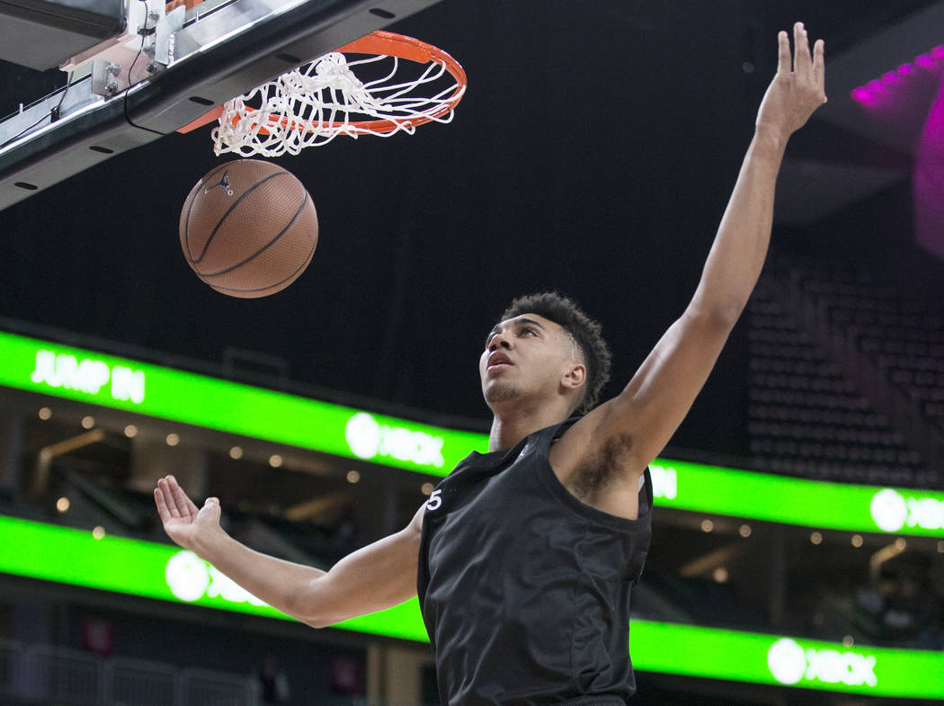 Armando Bacot Jr. (5) dunks in the first half during the Jordan Brand Classic All-American g ...