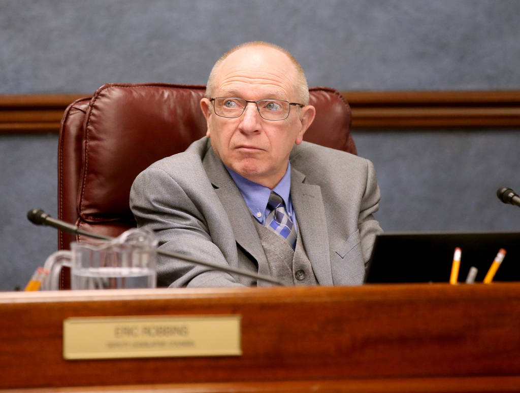 Sen. Joe Hardy, R-Boulder City, during a Health and Human Services Committee meeting in the Leg ...
