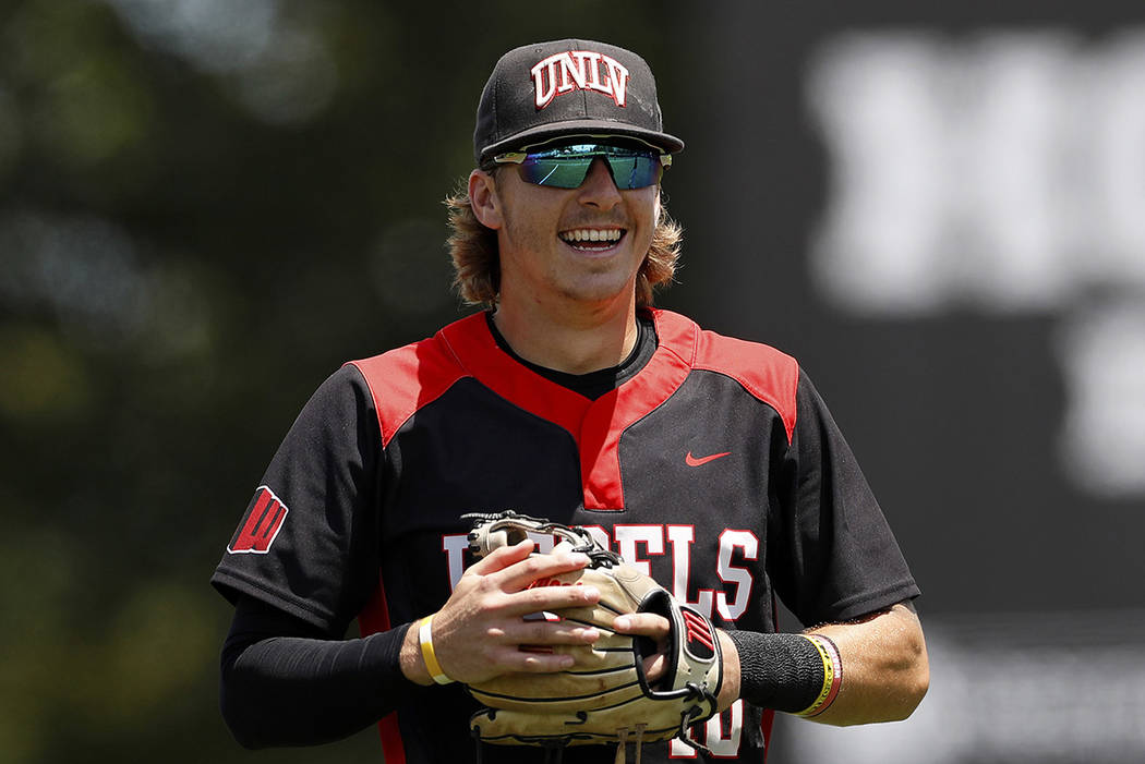 In this Sunday, May 5, 2019, file photo, UNLV’s Bryson Stott (10) smiles prior to an N ...
