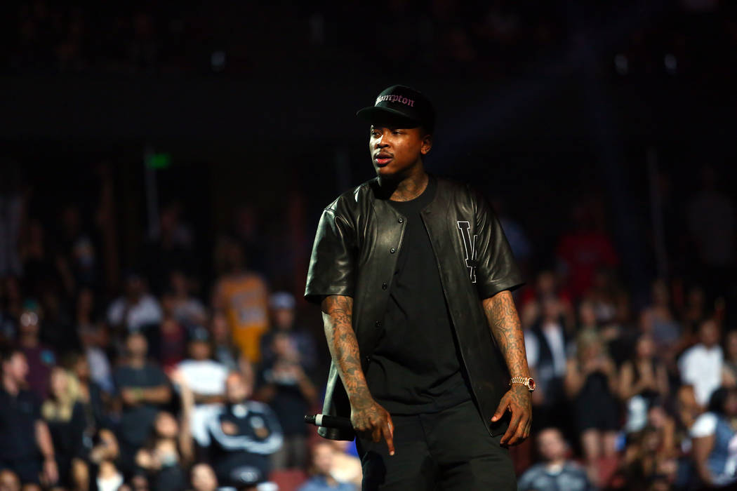YG performs at Power 106 Powerhouse 2014 at The Honda Center on Saturday, May 17, 2014 in Anahe ...