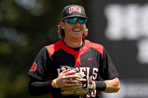 UNLV’s Bryson Stott (10) prior to an NCAA college baseball game against the University ...
