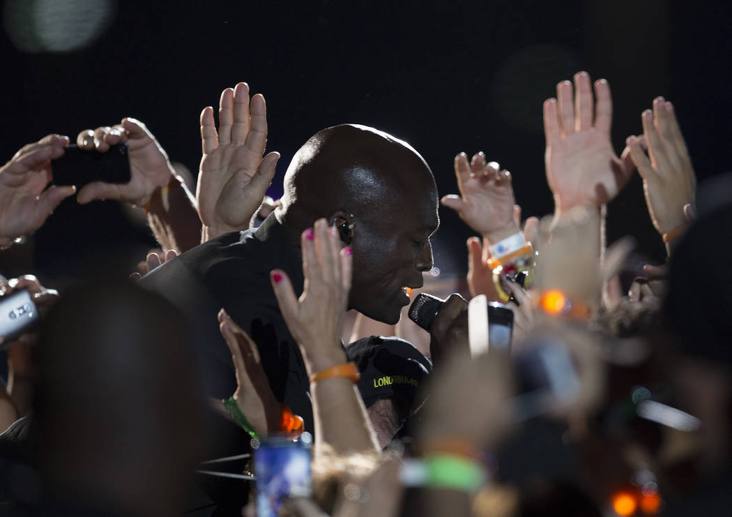 The British singer Seal performs at the Rock in Rio music festival in Rio de Janeiro, Brazil, S ...
