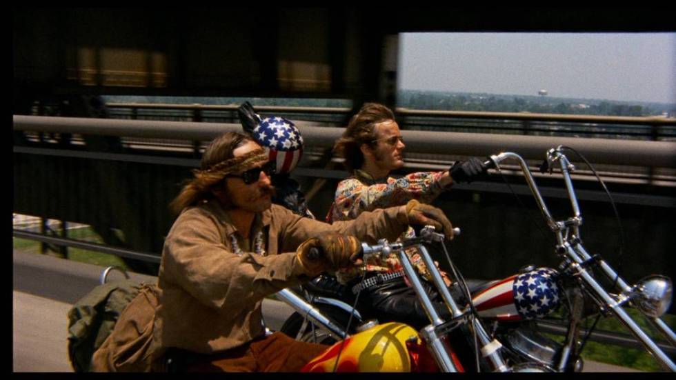 Peter Fonda and Dennis Hopper star in "Easy Rider." (Sony Pictures)