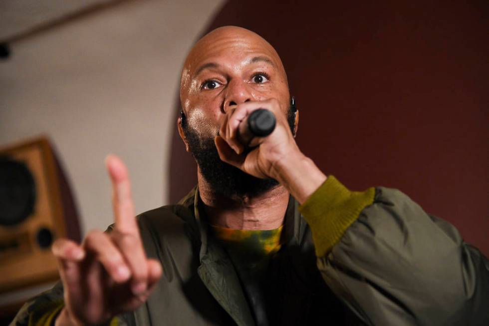 Hip-hop recording artist Common performs at the Woodstock 50 lineup announcement at Electric La ...