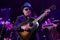 Singer Elvis Costello performs at the "Right To Rock Benefit" at Cipriani Wall Street ...
