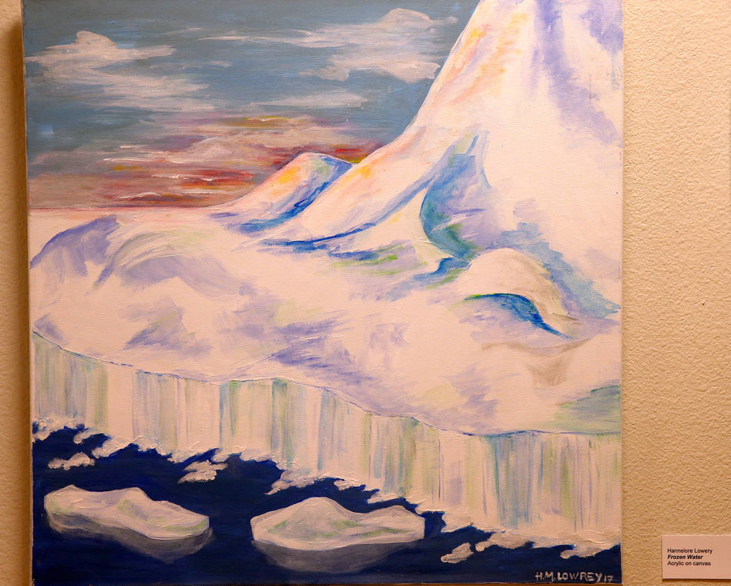 Frozen Water acrylic on canvas is part of Hannelore Lowrey's exhibit 'The Varied Faces of Water ...