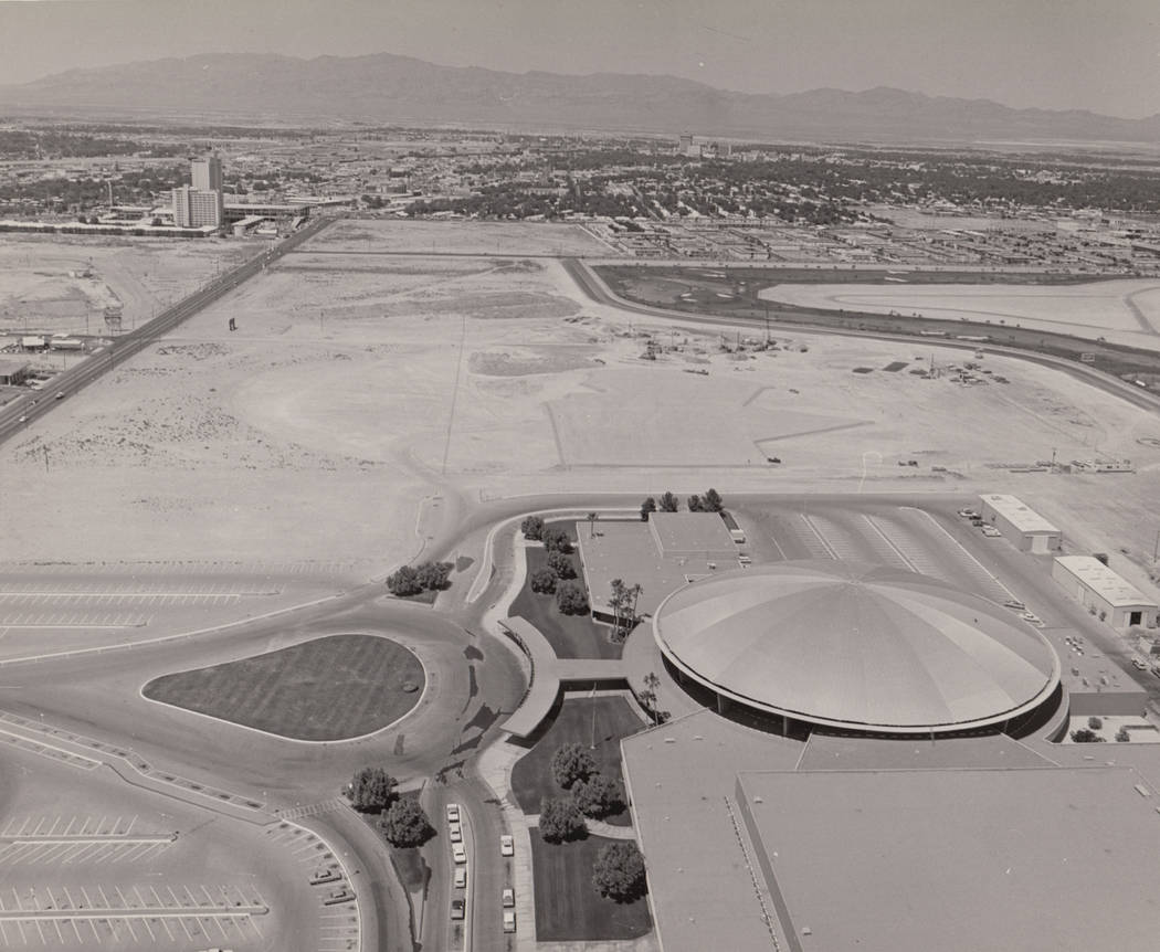 Aerial photo shows the future site of the International in Las Vegas. (Westgate)