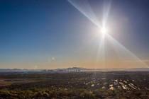 The temperature is expected to reach 103 today in the Las Vegas Valley, and with gusty winds ar ...