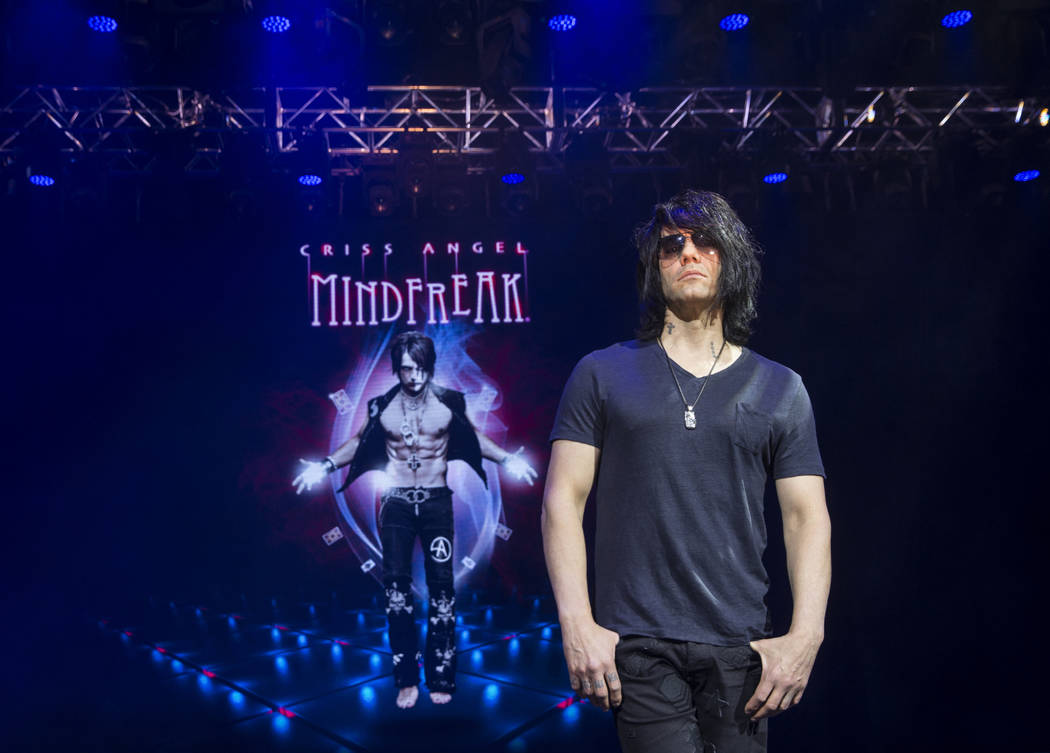 Illusionist Criss Angel at the site of his new theater at Planet Hollywood Resort on Thursday, ...