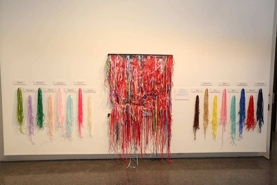 Denise Duarte's art piece, "The Human Tapestry of Gender and Sexual Identity," at Sahara West L ...