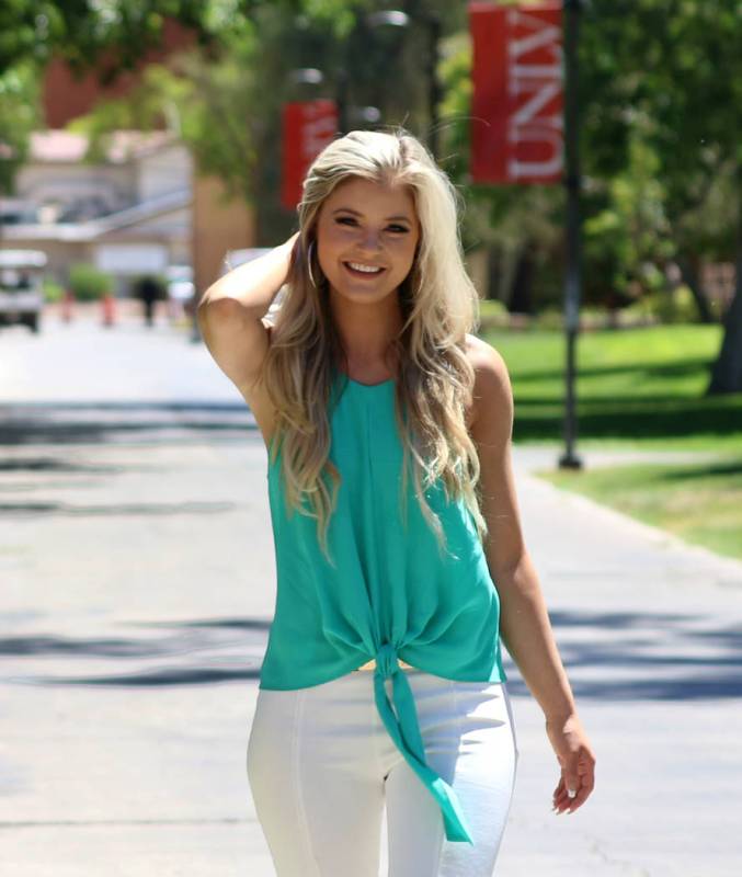 Hannah Williams, PhD student at UNLV who in June was second runner-up in the 2019 Miss Hooters ...