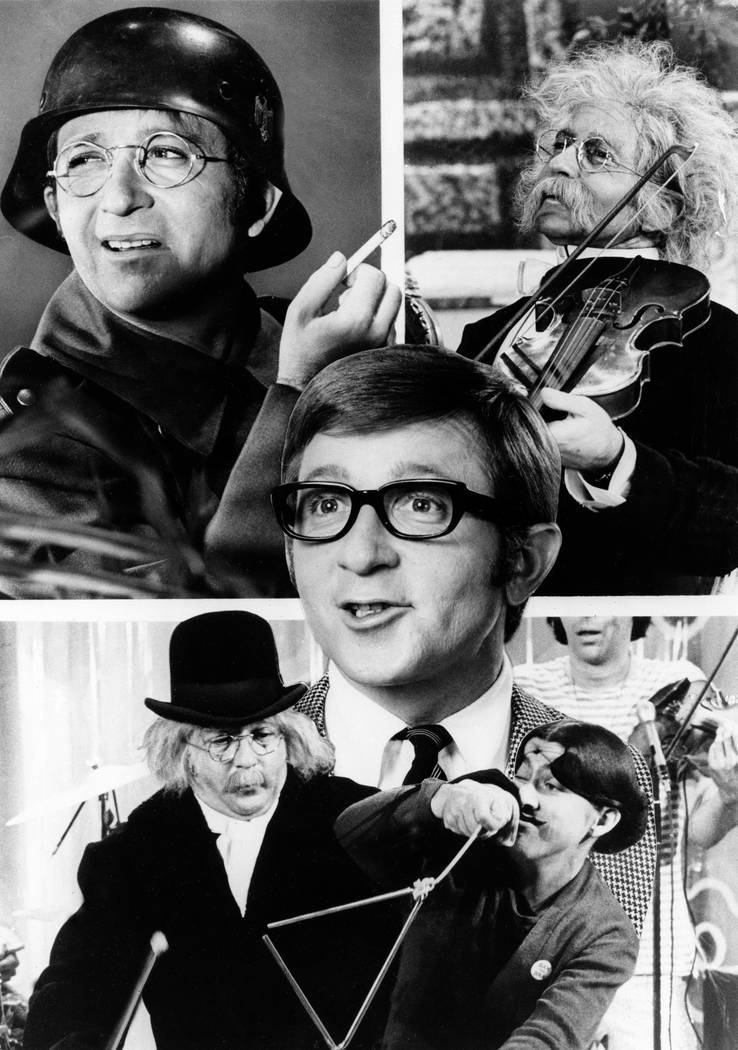 The many faces of comic actor Arte Johnson of "Rowan and Martin's Laugh-In" are seen, ...