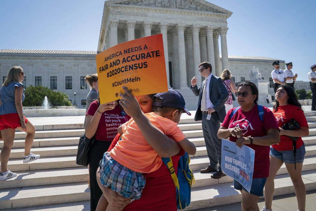 Demonstrators gather at the Supreme Court as the justices finish the term with key decisions on ...