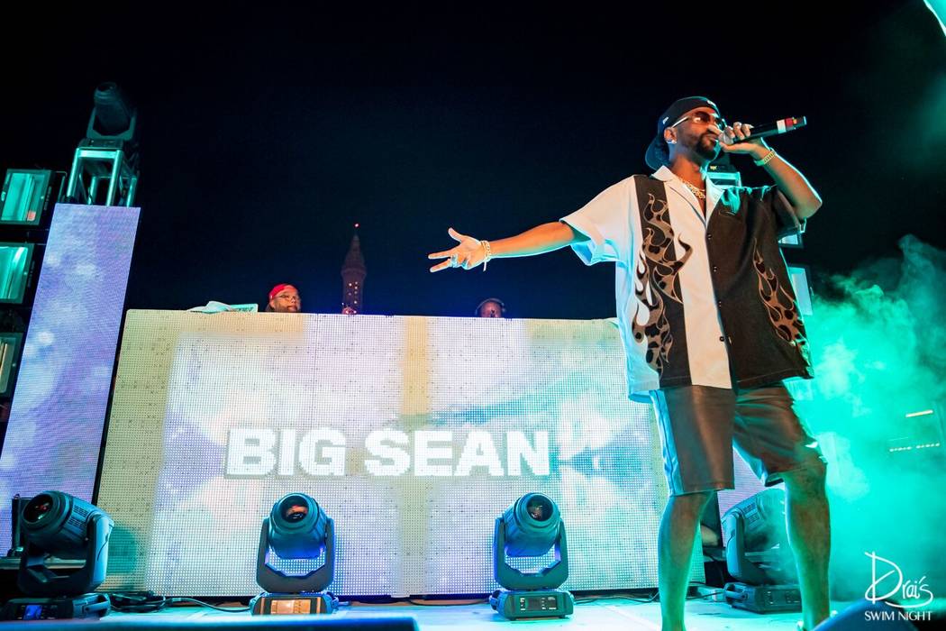 Big Sean performs at Drai's Las Vegas on Thursday, July 4, 2019. (Cara Hutchison/Lede Company Team)