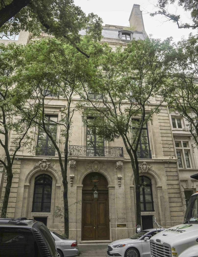 This photo shows the Manhattan residence of Jeffrey Epstein, Monday July 8, 2019, in New York. ...
