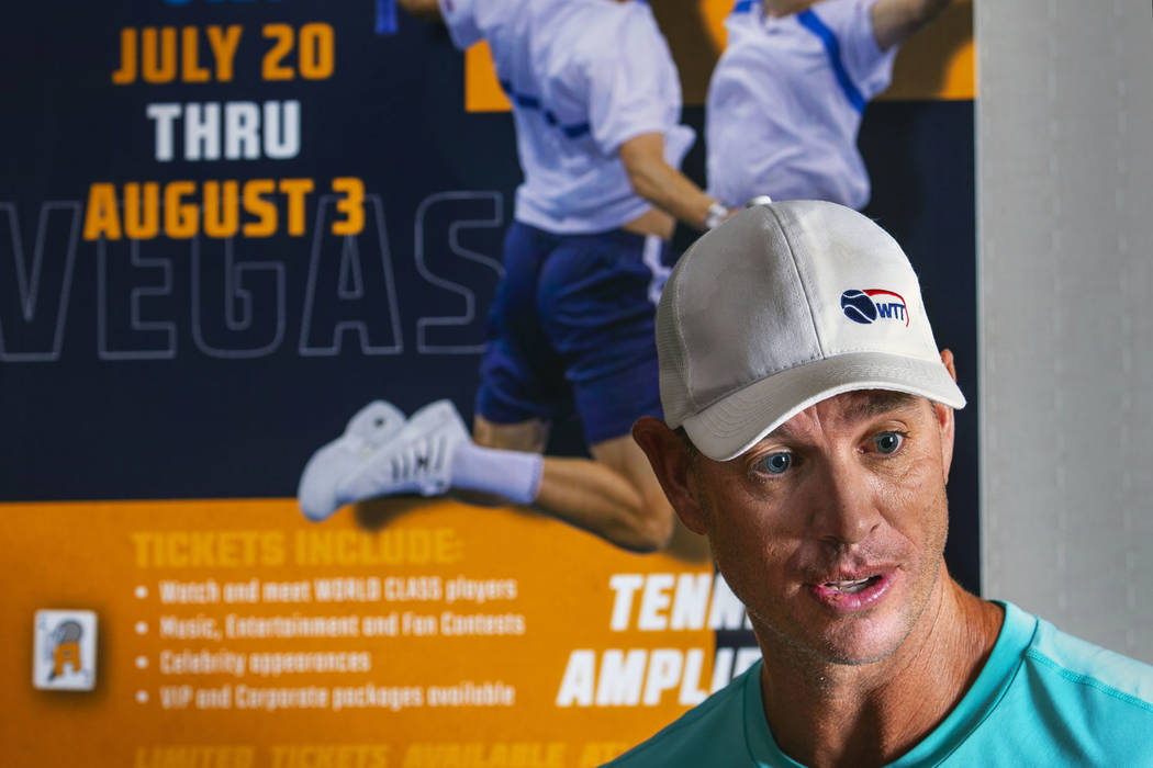 Vegas Rollers coach Tim Blenkiron talks tennis and the upcoming season at The Orleans on Wednes ...