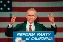 Former presidential candidate Ross Perot addresses the first California statewide convention of ...