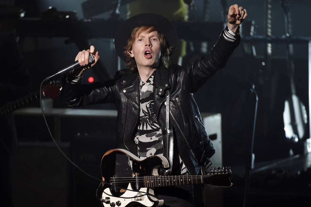 Singer-songwriter Beck performs at the John Anson Ford Amphitheatre on Wednesday, Oct. 18, 2017 ...