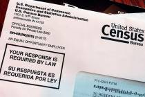 This March 23, 2018, file photo shows an envelope containing a 2018 census letter mailed to a U ...