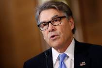 Energy Secretary Rick Perry testifies before the Senate Energy and Natural Resources Committee ...