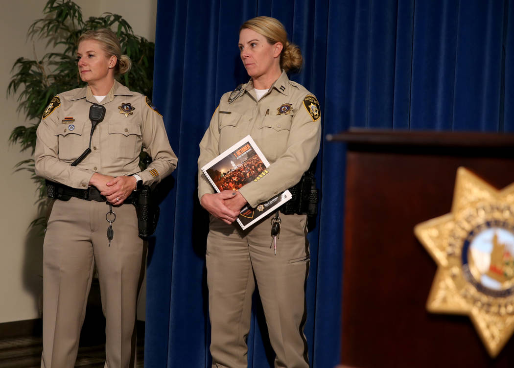 After-Action Review authors Detective Stephanie Ward, left, and Capt. Kelly McMahill listen to ...