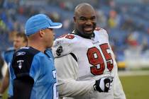 FILE - In this Sunday, Nov. 27, 2011 file photo, Tampa Bay Buccaneers defensive tackle Albert H ...