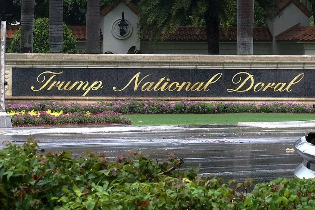 FILE - This June 2, 2017 file frame from video shows the Trump National Doral in Doral, Fla. Pr ...