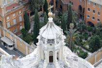 This picture taken on Wednesday, July 10, 2019, shows the view of the Teutonic Cemetery inside ...