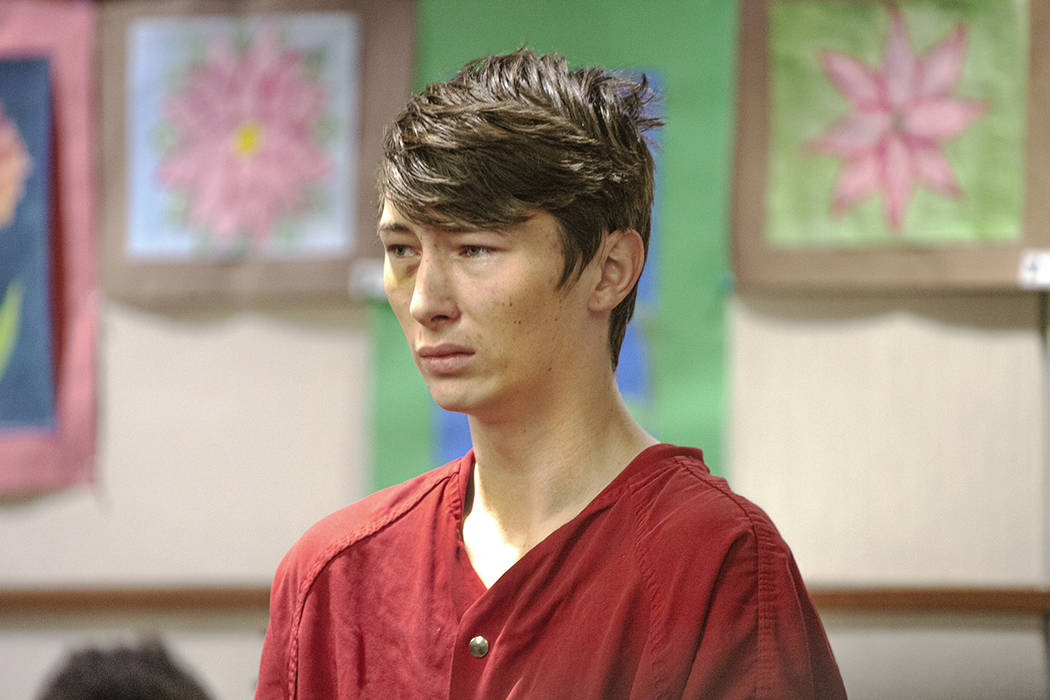 Noah Hadley, 18, during his preliminary hearing at Henderson Justice Court on July 2, 2019 in H ...